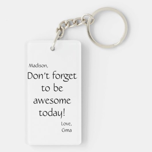 Acrylontwerp Uw eigen Sleutelhanger (achterkant)