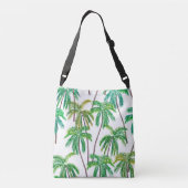 Acrylpalmen: Zomertextiel. Crossbody Tas (Achterkant)