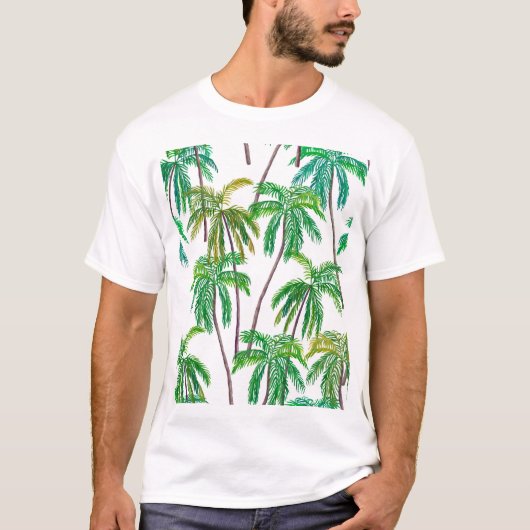 Acrylpalmen: Zomertextiel. T-shirt (Voorkant)