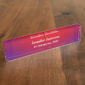 Acrylplaat, #1 Salesperson, Paars Red Naambordje (Zijkant)