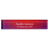 Acrylplaat, #1 Salesperson, Paars Red Naambordje (Voorkant)