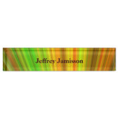 Acrylplaat, geel en groen naambordje (Voorkant)