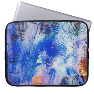 acrylrastertextuur verschillend meerkleurig mono laptop sleeve