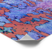 acrylrastertextuur verschillend meerkleurig mono poster (Hoek)
