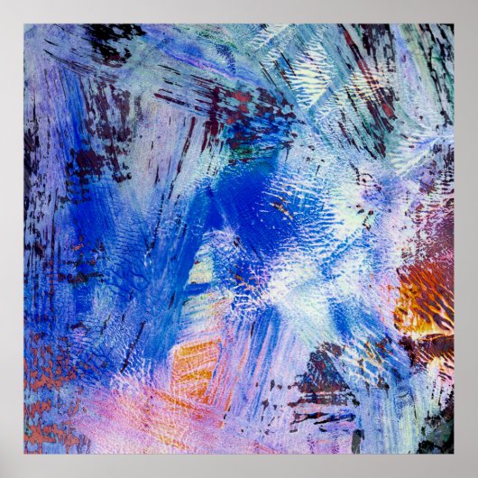 acrylrastertextuur verschillend meerkleurig mono poster (Voorkant)