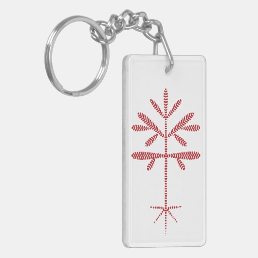 Acrylrode jonge Sleutelhanger (Voorkant Links)