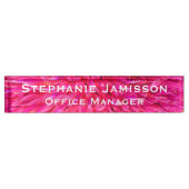 Acrylroze Floral Macro Abstracte Naam Titel Naambordje (Voorkant)