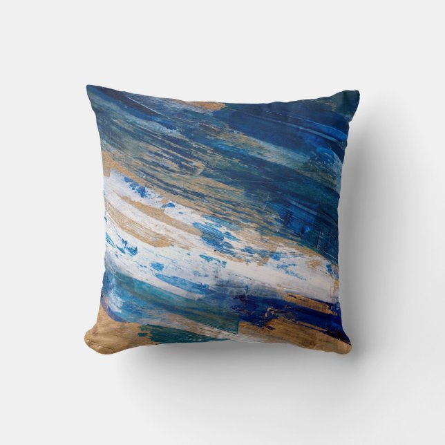 Acrylschilderij. Met de hand verfde illustraties.  Kussen (Voorkant)