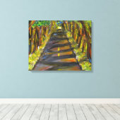 Acrylschilderij van tunnel van bomen in Kauai Canvas Afdruk (Insitu (Houten vloer))
