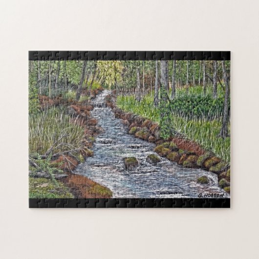 Acrylschilderijpuzzel Bergstroom Legpuzzel (Horizontaal)