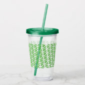 Acrylschroefdraad - Groene ringen met tussenvergre Acryl Drinkbeker (Achterkant)