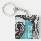 Acrylsleutelhanger – Abstracte Stroom Oppervlakte Sleutelhanger (voorkant)