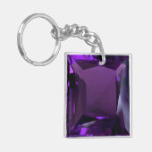 AcrylSleutelhanger Amethyst Square Sleutelhanger (Voorkant Links)