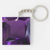 AcrylSleutelhanger Amethyst Square Sleutelhanger (Achterkant)