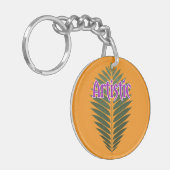 Acrylsleutelhanger, Cirkel (dubbelzijdig) Sleutelhanger (Voorkant Links)