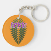 Acrylsleutelhanger, Cirkel (dubbelzijdig) Sleutelhanger (Achterkant)