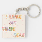Acrylsleutelhanger | "Ik hou van mijn ware zelf" Sleutelhanger (Achterkant)