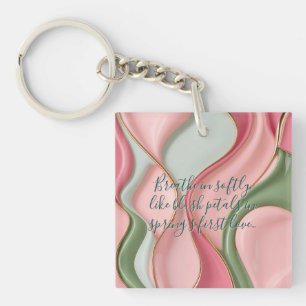 Acrylsleutelhanger in stijlvolle abstracte grafiek sleutelhanger