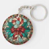 Acrylsleutelhanger Kerst Kerststok ontwerp Sleutelhanger (Achterkant)