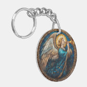 Acrylsleutelhanger met engelontwerp sleutelhanger (Voorkant Links)