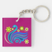 AcrylSleutelhanger met mooie ART Sleutelhanger (Achterkant)