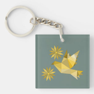 AcrylSleutelhanger met mooie ART Sleutelhanger