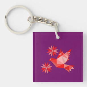 AcrylSleutelhanger met mooie ART Sleutelhanger