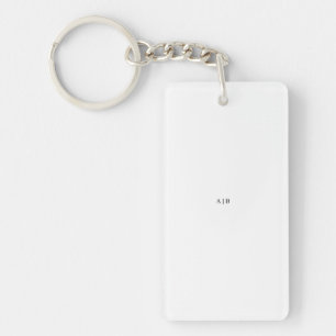 Acrylsleutelhanger, Rechthoek (dubbelzijdig) Sleutelhanger
