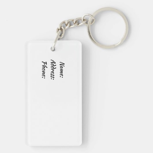 AcrylSleutelhanger Sleutelhanger (achterkant)