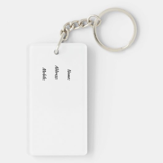 AcrylSleutelhanger Sleutelhanger (achterkant)