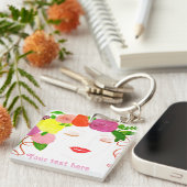 AcrylSleutelhanger voor meisjes personaliseren Sleutelhanger (Voorkant Rechts)