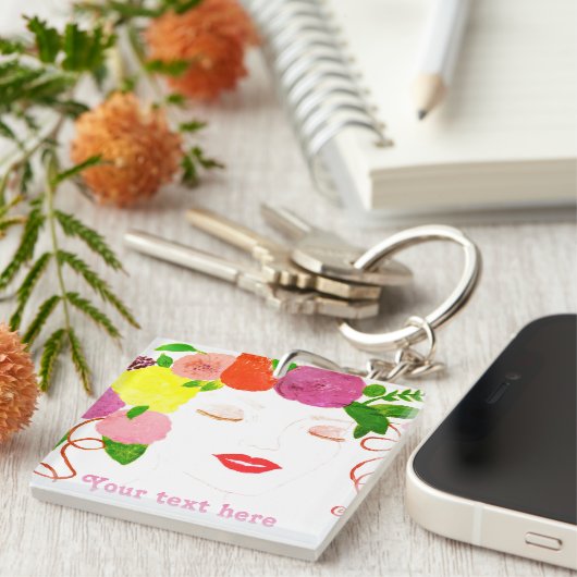 AcrylSleutelhanger voor meisjes personaliseren Sleutelhanger (Voorkant Rechts)