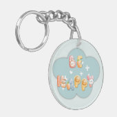 Acrylsleutelhanger | Wees Gelukkig Sleutelhanger (Voorkant Links)