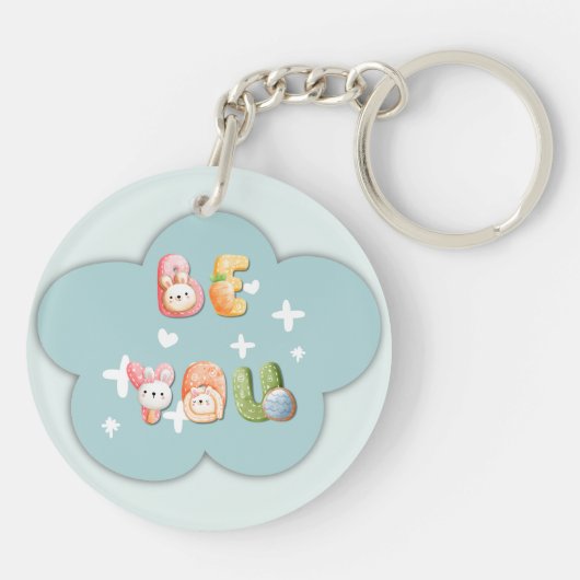Acrylsleutelhanger | Wees jezelf Sleutelhanger (Achterkant)