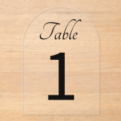 Acryltabelnummers Acryl Uitnodigingen (Voorkant)