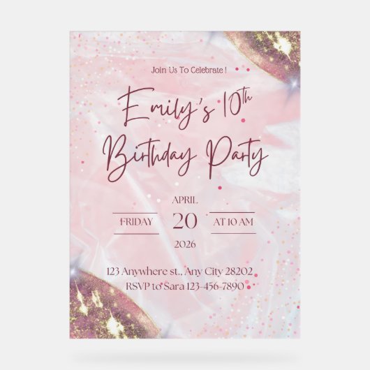 Acrylteken Acryl Bord (Voorkant)