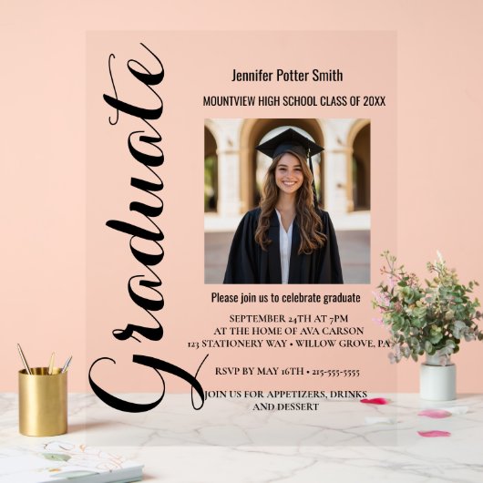 acrylteken afstuderen acryl bord (Huwelijk)