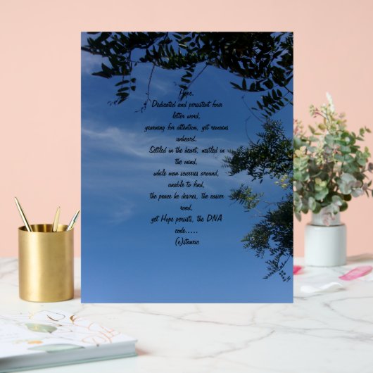 Acrylteken GEDICHT OP FOTOGRAFISCH ONTWERP Acryl Bord (Huwelijk)