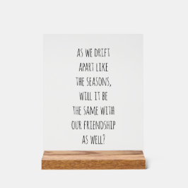 Acrylteken uit elkaar drijven acryl bord