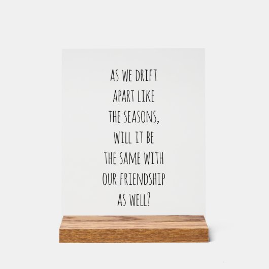 Acrylteken uit elkaar drijven acryl bord (Voorkant)