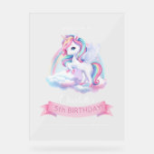 Acrylteken voor een magisch verjaardagsfeestje. acryl bord (Voorkant)