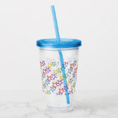 Acryltrommel - gekleurde sterren acryl drinkbeker (Links)