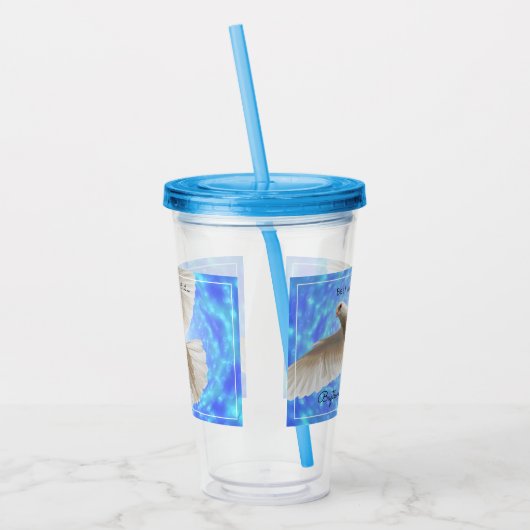 Acryltumbler Baptisme Dove Acryl Drinkbeker (Links)