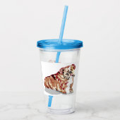Acryltumbler: Engelstalig bulledog Acryl Drinkbeker (Achterkant)