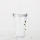 Acryltumbler - Gestapte Initialen, naam in browsen Acryl Drinkbeker (Rechts)