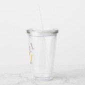 Acryltumbler - Gestapte Initialen, naam in browsen Acryl Drinkbeker (Links)