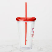 Acryltumbler - Initialen met schuin, naam in korre Acryl Drinkbeker (Rechts)
