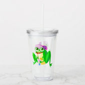 Acryltumbler met Happy Frog - Fun Acryl Drinkbeker (Voorkant)