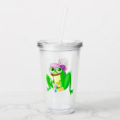 Acryltumbler met Happy Frog - Fun Acryl Drinkbeker (Achterkant)