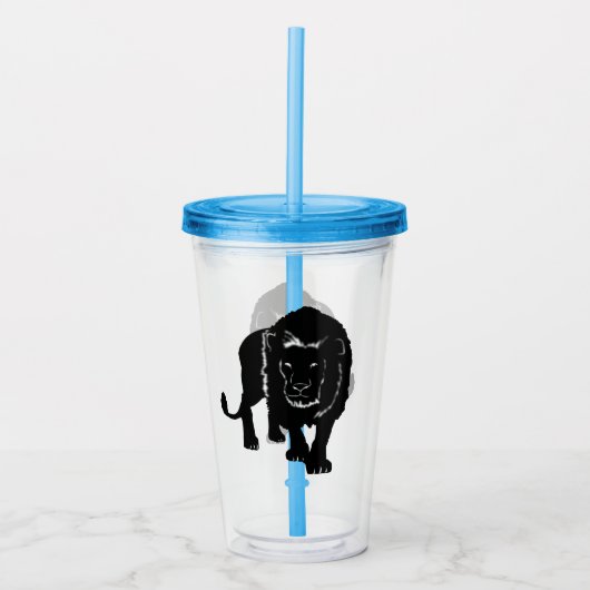 Acryltumbler met lion acryl drinkbeker (Voorkant)